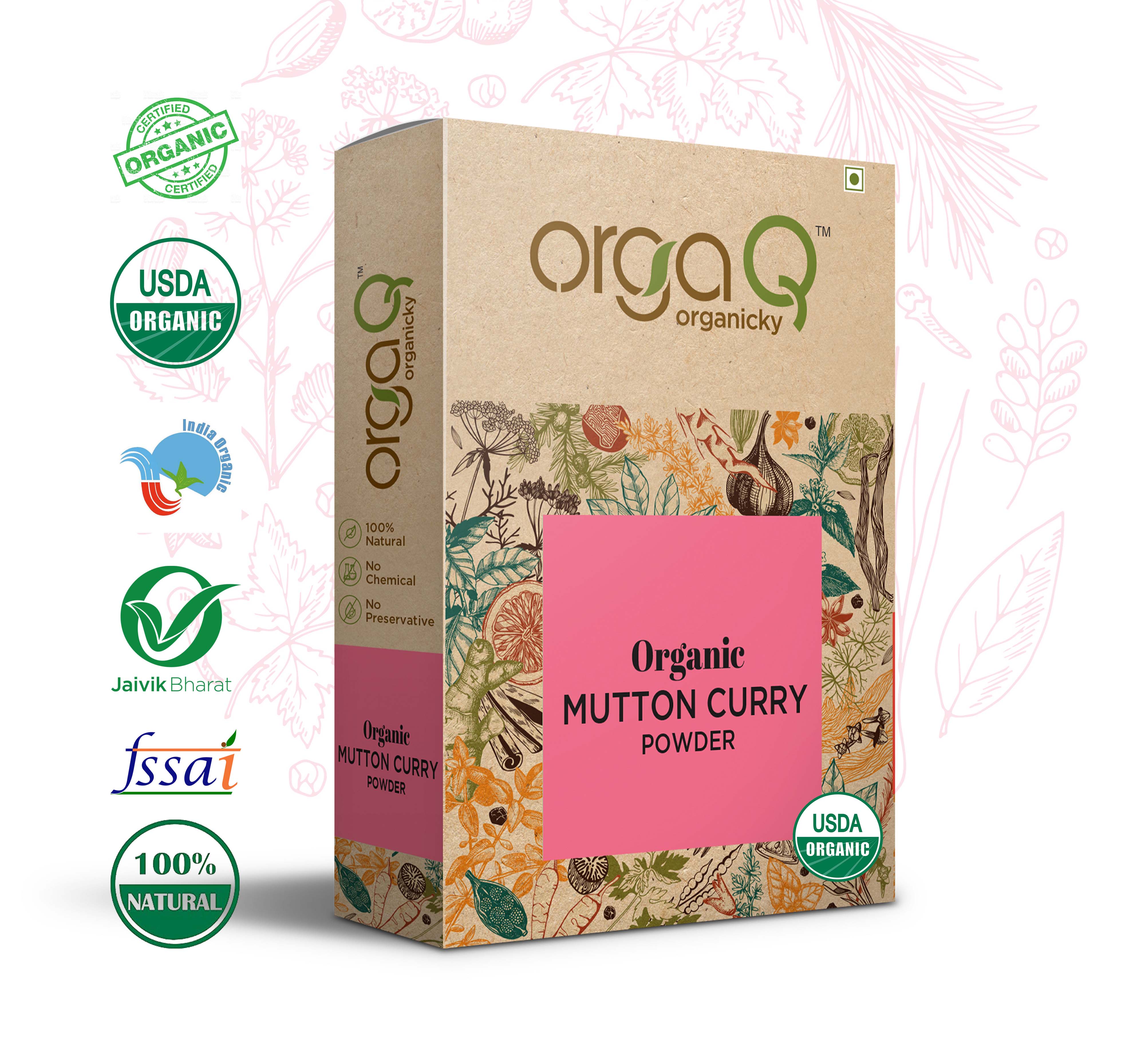 OrgaQ Organicky Organic Mutton Curry Powder